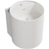 Bernstein Lavabo sospeso NT2440 in pietra solida - 40 x 42 x 45 cm -bianco opaco, Piletta Pop-up:Senza piletta Pop-up