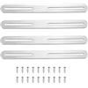 eMagTech 4 piastre di rammendo piatte regolabili, 215 x 24 mm, staffe angolari piatte in acciaio inox con foro scanalato per mobili in legno, supporto per case in PC