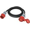 XUANSHI Cavo di prolunga CEE, 5 m, H07RN-F 5G, 2,5 mm², 400 V, 16 A, prolunga CEE a 5 poli con spina di fase, IP44, per cantieri, industrie, esterni
