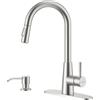 APPASO Rubinetto da Cucina con Distributore di Sapone e Spruzzatore Estraibile - Lavello in Nichel Spazzolato - Moderno
