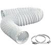LOOTICH Tubo dell'aria di Scarico Condotti Flessibile in PVC Diametro 80mm Lunghezza 2,5m per Impianti di Climatizzazione Asciugatrici Cappe Aspiranti con 2 Morsetti in Acciaio