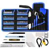 Kaisi 136 in 1 Kit di strumenti di riparazione elettronica Set di cacciaviti di precisione professionale Kit di azionamento magnetico con borsa portatile