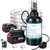 ONEVAN 4164L/H Senza Fili Pompa Sommersa con 2 Batterie 3.0Ah & Tubo 2M
