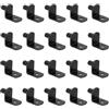 PATIKIL 40pz Ripiano Picchetti Perni 1/5 Forma L Ripiano Perni Nero | Supporti Armadietto Ripiano Supporto Picchetti, per Mensole Libreria Armadio Mobili