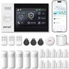 LWOHSI Sistema Di Sicurezza Domestica,4G+WiFi Allarme Casa Senza Fili,Allarme Antifurto Domestico Touch Screen da 4,3,DIY Sensori di porta e movimento,Compatibile con Alexa Google Home
