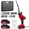 Dibaful Sega a sciabola universale senza fili da 0 a 4000 giri/min 21 V | Sega alternativa con luce LED e 2 batterie da 2000 mAh Caricabatterie rapido 8 lame per sega per legno metallo PVC cantiere