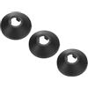 PATIKIL 3pz Coperture Copri Tubi per Tubo Acqua 16mm Rosetta Termosifoni, Copricalorifero Termosifone Plastica Accessori Termosifoni per Tubi Riscaldamento Scudo Collare Parete, Nero