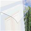 Zhaomi Pensilina Tettoia da Esterno,Tenda da Veranda Pensilina, Tendone in Policarbonato ad Arco,Canopies pe Finestra Trasparenti,con Accessori,per Porta,Finestra,Garage (50×110cm/20×43in)