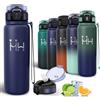 Motswedi Borraccia Termica 750ml, Acciaio Inox, Bottiglia Termica, a Prova di Perdite, Borracce Termiche, 6 cannucce, Freddo 24h Caldo 12h, per Sport, Palestra, Ciclismo, Blu Scuro