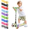 Hurtle Monopattino Mini Kickboard per Bambini - Altezza Regolabile da 63 a 71 cm, Leggero a 3 Ruote con Ruote LED Luminose, Antiscivolo, per Uso Interno/Esterno, Micro Monopattino per Età 2-5 Anni