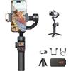 hohem iSteady M7 - Stabilizzatore cardanico per smartphone w/AI Tracker, controller rimovibile, 500 g, stabilizzatore cardanico per iPhone Android, touchscreen da 1,4 pollici e asta di prolunga