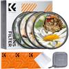 K&F CONCEPT Nano-Klear 62mm Kit di Lenti Close-Up +1+2+4+10 | Kit Filtri Macro per Obiettivo con Vetro Ottico e Trattamento Antiriflesso, per Obiettivi DSLR e Mirrorless-FS307