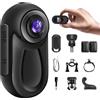 Baobylon Mini Action Cam 360°, 1080P Mini Body Cam Fotocamera | Videocamera Telecamere Nascoste Non WIFI Bodycam Polizia Professionale Accessori per Moto Conferenze Viaggio Animali Esterno