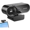 Generico Webcam For PC, 2K Laptop Web Camera With Microphone, Streaming Meeting Webc | Video Conferencing Webcam For Students Professionals Streamers Gamers Teachers Freelancers Home Office Apartment Dorm Travel