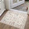 PureCozy Tappeto Ingresso Interno Multicolore Tappeti 60x90cm Antiscivolo | Lavabile in Lavatrice Moderno Floreale Tapette Cucina Camera da Letto Entrata Scendiletto Ufficio Pelo Corto Piccolo Tappeti