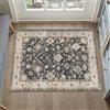 PureCozy Tappeto Ingresso Interno Nero Tappeti 60x90cm Antiscivolo Lavabile in Lavatrice Moderno Floreale Tapette Cucina Camera da Letto Entrata Scendiletto Ufficio Pelo Corto Piccolo Carpet