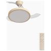 CREATE / WIND CLEAR STUDIO S/Ventilatore da soffitto con luce sabbia con telecomando / 40W, Temporizzatore, Ø 91 cm, 6 velocità, pale retrattili, 3 temperature di luce, funzione estate-inverno