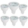 NUOXIN 6 Pezzi MR16 LED Lampadina 5W GU5.3 LED Light, 50W MR16 Halogen Light Equivalent, Bianca Fredda 6000k MR16 LED Spotlight,500 Lumen Non dimmerabile AC/DC 12V