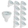 NUOXIN 12 Pezzi MR16 LED Lampadina 5W GU5.3 LED Light, 50W MR16 Halogen Light Equivalent, Bianca Calda 3000k MR16 LED Spotlight, 500 Lumen Non dimmerabile AC/DC 12V