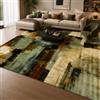 Zahiali Tappeto Salotto Moderno Astratto Verde Salvia, Beige e Marrone, Lavabile in Lavatrice e Antiscivolo TPR, Pelo Corto Morbido per Soggiorno e Camera da Letto (200 x 300 cm)