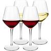 Michley Infrangibile Tritan Calici Da Vino Rosso Plastica Dura, Bicchiere Vino Da Campeggio Da Viaggio BPA-Libera, 440 Ml (15 Oz) Set Di 4