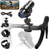 Pudet Luo Action Cam per Casco WiFi 1080P, Stabilizzazione Giroscopica IP66 | Antishake, Grandangolo 120°, Batteria 1600mAh, 7h Registrazione, Loop, Type-C, Supporto Casco/Manubrio, per Moto e Bici
