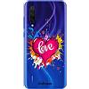 dakanna Custodia Compatibili con [ Xiaomi Mi 9 Lite ] Sfondo Trasparente con Disegni [ Cuore dell'acquerello con la Frase Amore ] in Morbida Silicone TPU Flessibile, Shell Case Cover in Gel