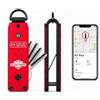 DetailForge Air Key, organizer per chiavi fino a 4 chiavi, compatibile con Apple Find My, con funzione di ricerca Bluetooth e segnale acustico (rosso)