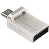Transcend TS32GJF880S JetFlash 880 32 GB micro USB/USB 3.1, Gen 1 Type-A Pennetta a Doppio Connettore USB OTG per Android, Grigio
