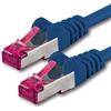 1aTTack.de 5m - blu - 1 pezzo - Rete Cavi Cat6a S-FTP CAT 6a doppia schermatura - certificato GHMT PIMF 500MHz / 7 CU rame non contiene alogeni compatibile con CAT5e CAT6 CAT7 CAT8 10000 Mbit/s