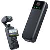 Generic Osmo Pocket 3 Battery Handle, 10 W Ricarica Rapida Battery Grip Accessori Compatibile con DJI Pocket 3, 5000 mAh, Estendere la durata della batteria a 360 minuti, adatto ai viaggi, nero