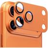 FinalCool Pellicola Fotocamera per iPhone 17 Pro Max, 9H Vetro Temperato Cámara Protector, Piastra in Metallo Opaco, Telaio Alluminio Durezza, Compatibile con Cover, Anti-Impronta e Antigraffio, Arancione
