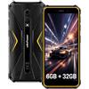 Ulefone Armor X12 Smartphone Rugged, Telefono Indistruttibile 6GB RAM + 32GB ROM, Display HD+ da 5,45, Fotocamera 13MP, IP68/IP69K Waterproof, Batteria 4860mAh, 4G Dual SIM/NFC/OTG/GPS, Arancione
