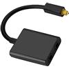 Bewinner Adattatore Audio Ottico, Adattatore per Splitter Audio Ottico Digitale a Doppia Porta Cavo Audio 1 in 2 out, Ideale per Collegare Lettore CD, Lettore Dvd (Nero)