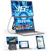 KEFEYA Monitor Portatile, 16 FHD 1200P Estensione Schermo Laptop, Monitor con Supporto Magnetico Rotazione 360°, Monitor da Viaggio per Tutti i Laptop, Plug & Play per Windows/Mac/Chrome/Xbox/PC