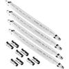 POPPSTAR 4x Passacavo SAT per finestra 21,5 cm (spessore 2 mm, cavo piatto), con 8 connettori F, bianco