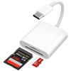 Keasen 2 in 1 Lettore di Schede SD USB C per iPhone 17 16 15,iPad Pro/Mini/Air, MacBook Air/Pro, Samsung S25/S24, Xiaomi, Lettore Schede SD/Micro SD Slot USB C Adattatore per Schede di Memoria Fotografica