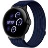 GIOPUEY Cinturini Compatibile con Google Pixel Watch 4/3/2/1 41mm 45mm, Cinturino in Morbido Nylon Intrecciato [Unisex] [Traspirante] - Darkblue