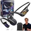 Onlynds Auricolari a conduzione ossea Premium Bluetooth 5.4 con microfono, cuffie Open Ear wireless sportive IPX5, ultra leggere e resistenti al sudore e alla pioggia, custodia impermeabile inclusa