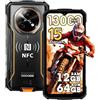 DOOGEENEXT Fire 5 13000mAh 4G Rugged Smartphone 12GB+64GB (Arancione)