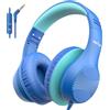 EarFun Cuffie Bambini Cablate con Microfono, Jack da 3,5 mm, Blu