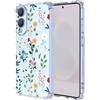 YUXING Trasparente Cover per Samsung Galaxy S25 Edge - Custodia Protettiva Sottile in TPU Morbido Antiurto con Carino Motivo Disegno Cool (Flower Art)
