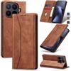 Jasonyu Cover per Xiaomi 17T Pro, Portafoglio PU Pelle Custodia, Marrone | Flip Libro, Slot Porta Carte, Magnetica, Funzione Supporto, TPU Antiurto