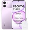realme P4 Lite Smartphone, 4+128 GB, Display 6.8 120Hz, Batteria Titan 6600mAh, Carga 15W con inversa 6W, Protezione ArmorShell, Lunga autonomia Ricarica rapida Telefono, Purple