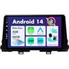 BXLIYER SXAUTO Android 14 IPS Autoradio Per KIA Morning Picanto (2017-2020) - Senza fili CarPlay/Android Auto - 4G+64G - Camera + MIC - DAB Volante 360-CAM Bluetooth Dual-Bnad WIFI - 2 Din 9 Pollici - 8-Core