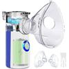 QOAUPO Aerosol Portatile Silenzioso per Adulti e Bambini, Macchina Aerosol con 2 Maschere E Boccaglio-Nebulizzatore