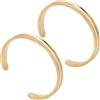 SUNNYCLUE 1 scatola Da 2 pezzi Da 7mm In Acciaio Inossidabile Bracciale Rigido Scanalato Bracciale Rigido In Metallo con Intarsi In Oro Sfuso Elastico per Capelli A Forma di C Base per Bracciale Apert