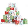 GWHOLE 24 Scatole Natalizie di Carta per Regalo di Natale, Biscotti, Caramelle, per Bambini, Decorazioni Forniture per Feste