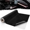 Mbsomnus Tessuto in Microfibra Autoadesivo 400x50 cm Tessuto Adesiva per Auto Nera Pellicola vellutata per Interni Dell'abitacolo Elasticizzato per Cruscotto Interni Auto Mobili Cassetto