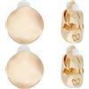 Beebeecraft 10 Pz. Accessori per Orecchini A Clip in Ottone Placcato Oro 18K - Tondi e Piatti con Anelli Verticali da 1.8 mm per Creazione Fai da Te
